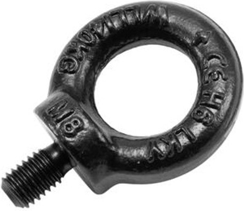 SAFETEX Ringschraube M8/13mm, schwarz galvanisiert DIN 580