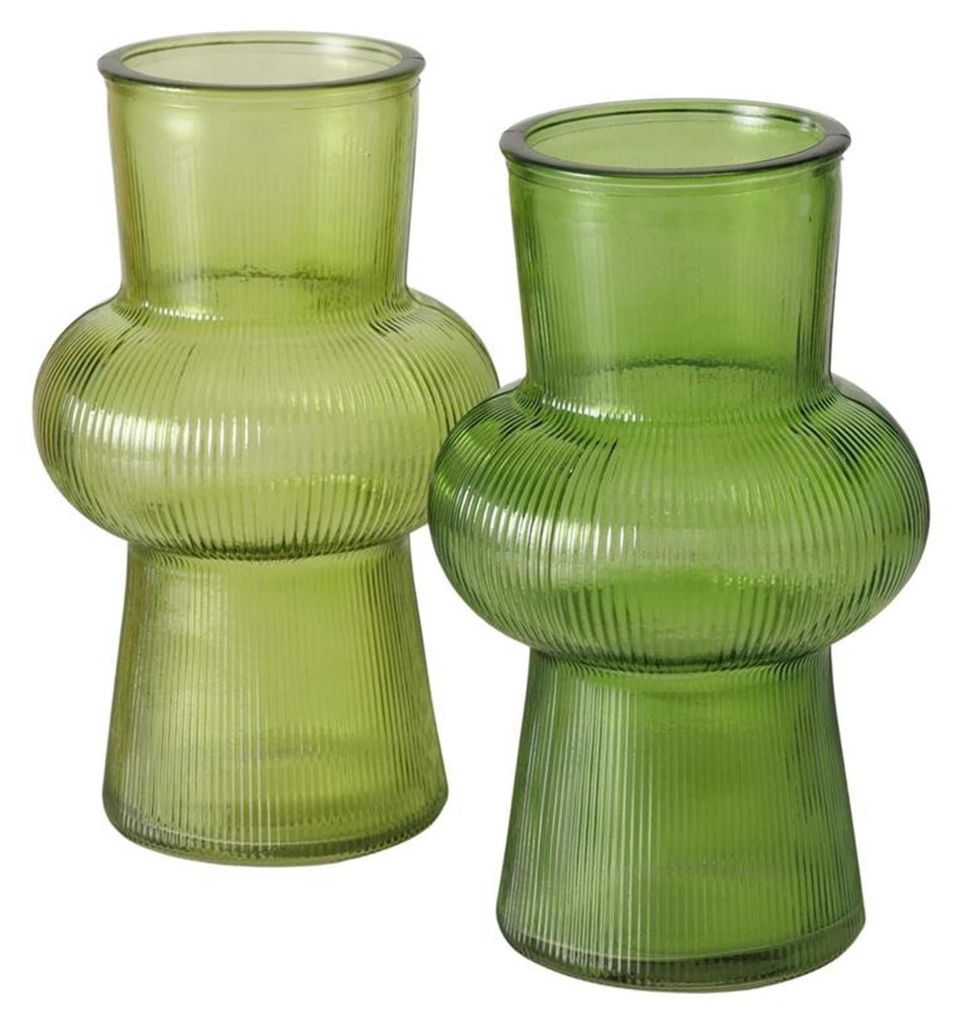 Boltze Home Vase Glas grün H20cm