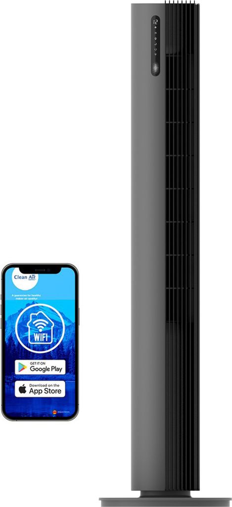 Luxe-Turmventilator CA-407G Smart - Luftgeschwindigkeit bis 7 meter / Sekunde und Luftbewegung bis 500m³/h.