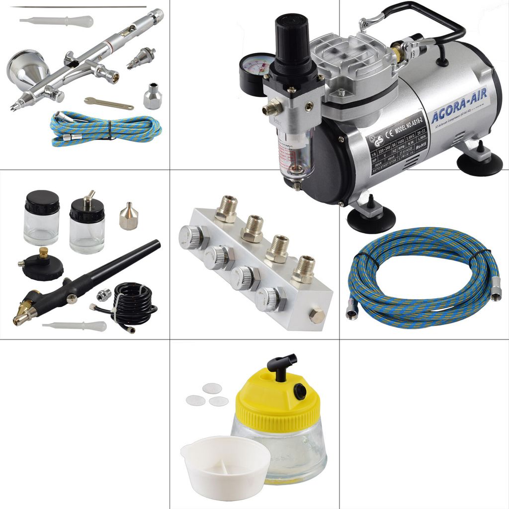 Agora-Tec Airbrush Komplett-Set EXPERT XIV.3