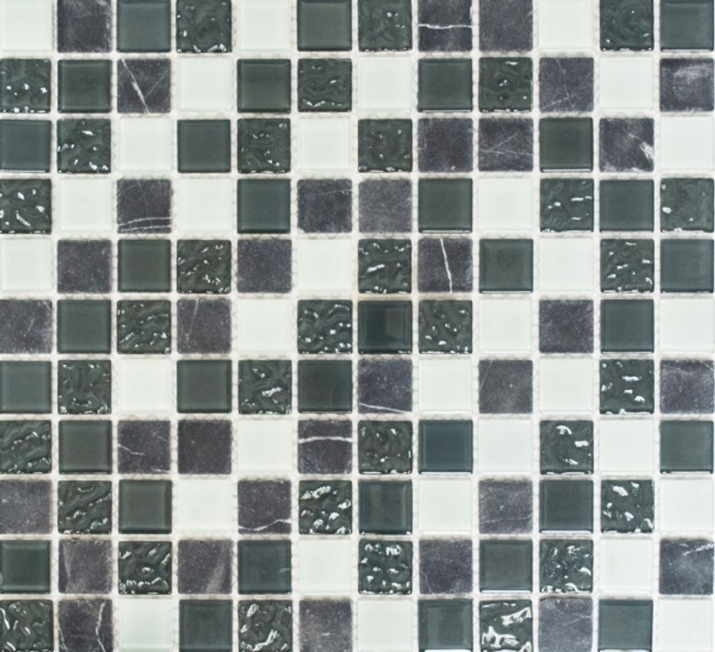 Mosaikfliese Transluzent grau Glasmosaik Crystal Stein grau MOS62-0207-GN