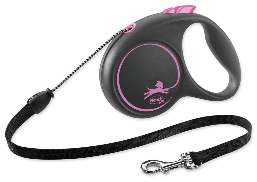 Flexi Black Design Seilleine M rosa 5m Produktbild 