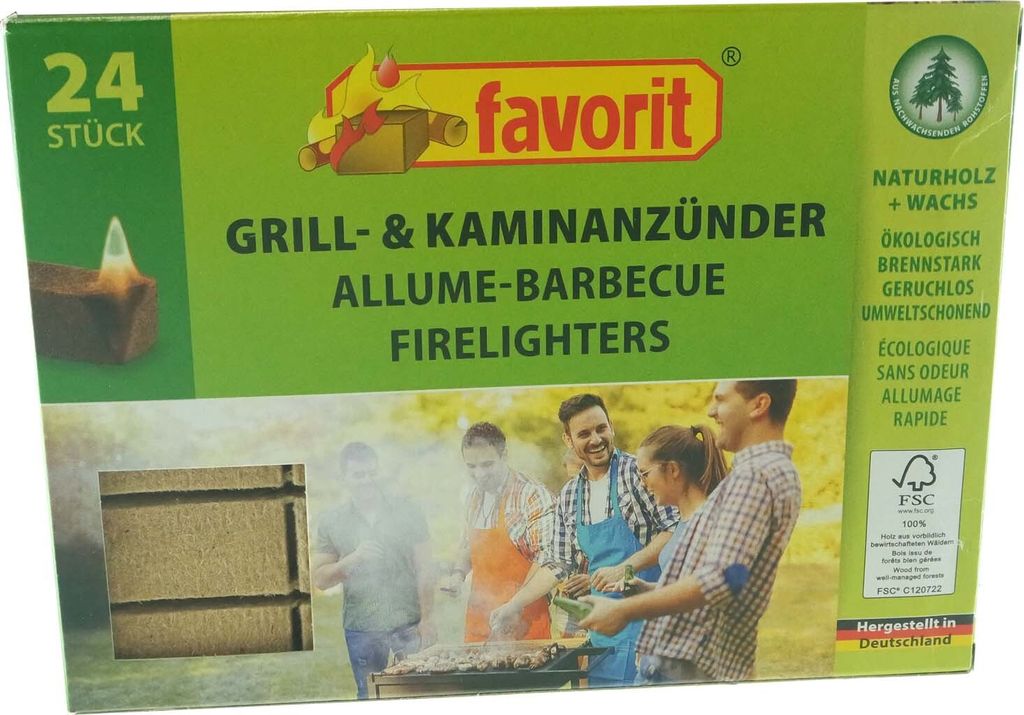 Gril/zapalovač na dřevěné uhlí eco 24 kostek 100 Obrázek produktu 