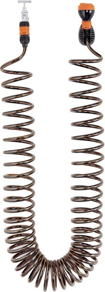 claber Spiralschlauch-Set - Perfekt für Balkon, Terrasse, Garten, Boot und Camping Ø 9 - 13 mm 15 m