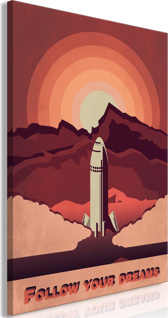 Italienischer Leinwand Leinwandbild - Space Flight (1 Part) Vertical 40x60 cm Für Kinder n-A-1145-b-a
