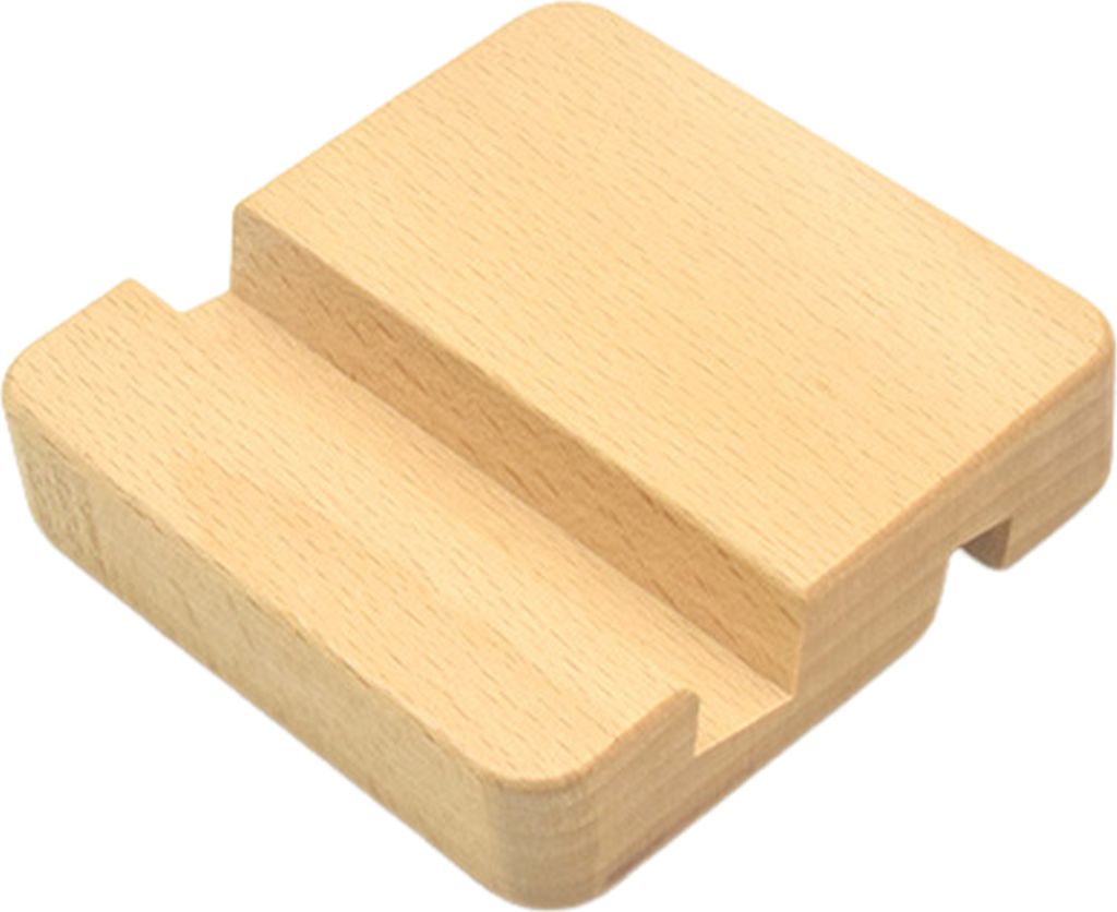 Holz-Telefonhalter, tragbar, 2 Rillen, Buche, schwarzer Nussbaum, Desktop-Handy-Tablet-Ständer, Telefonzubehör