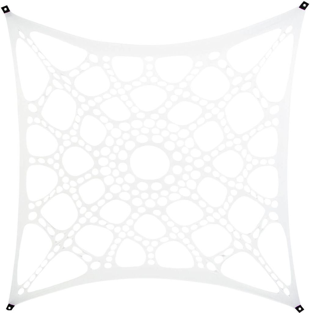 PSYWORK Schwarzlicht Segel Elasthan "Neon Spiderweb" Weiß, 3x3m
