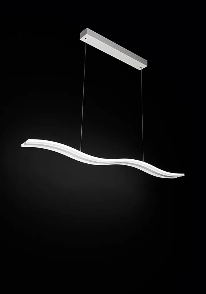 Suspension LED Salon 48W Blanc Dimmable pour Salle à Manger et Bureau