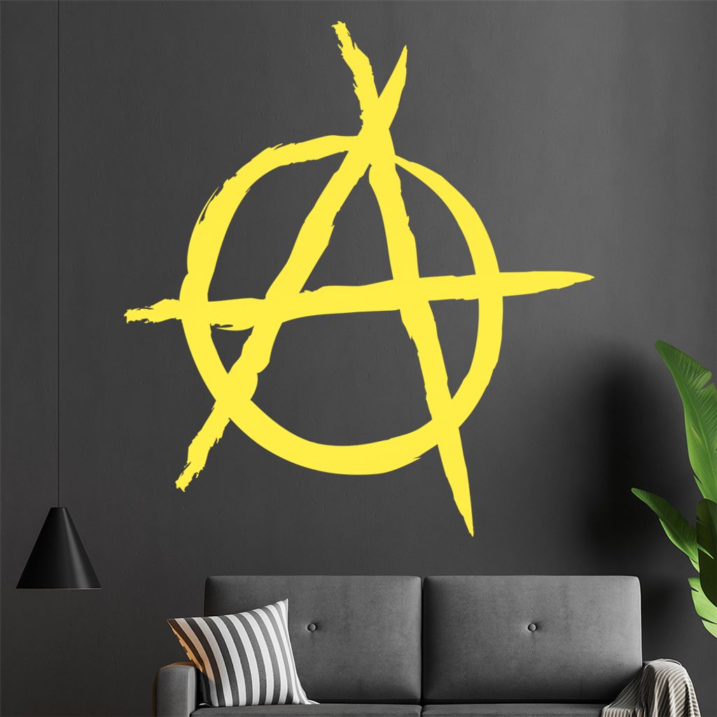 Anarchie Wandtattoo in 6 Größen - Wandaufkleber Wall Sticker - Dekoration, Küche, Wohnzimmer, Schlafzimmer, Badezimmer
