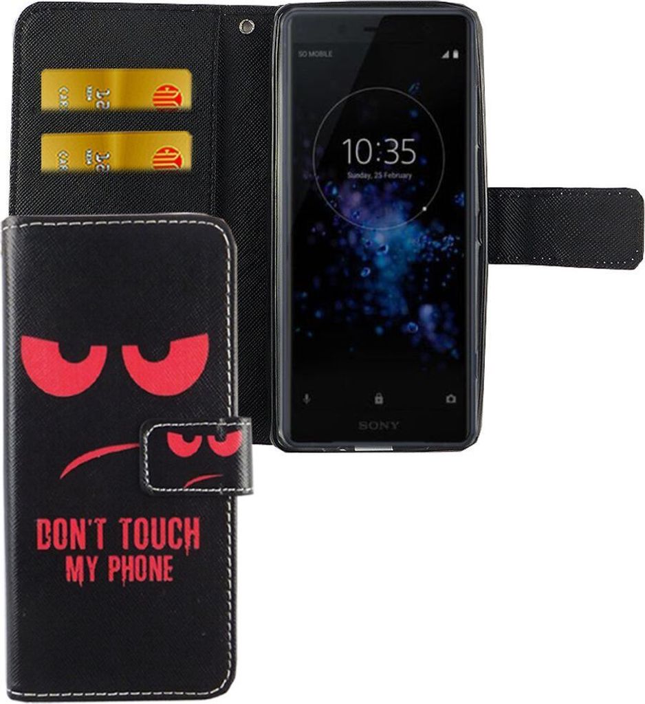 Handyhülle Tasche für Handy Sony Xperia XZ2 Compact Dont Touch My Phone Rot