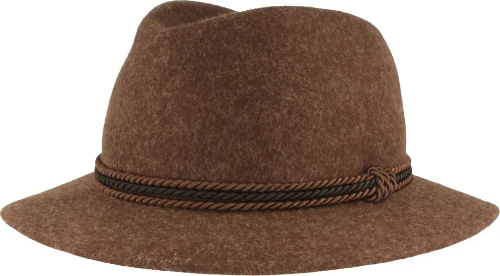 Cappello Viaggiatore Hut-Breiter con Triplo Cordone - Feltro di Lana