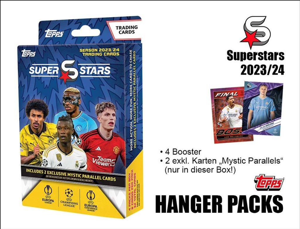 Topps UEFA Champions League Superstars Hanger Packs 2023/2024