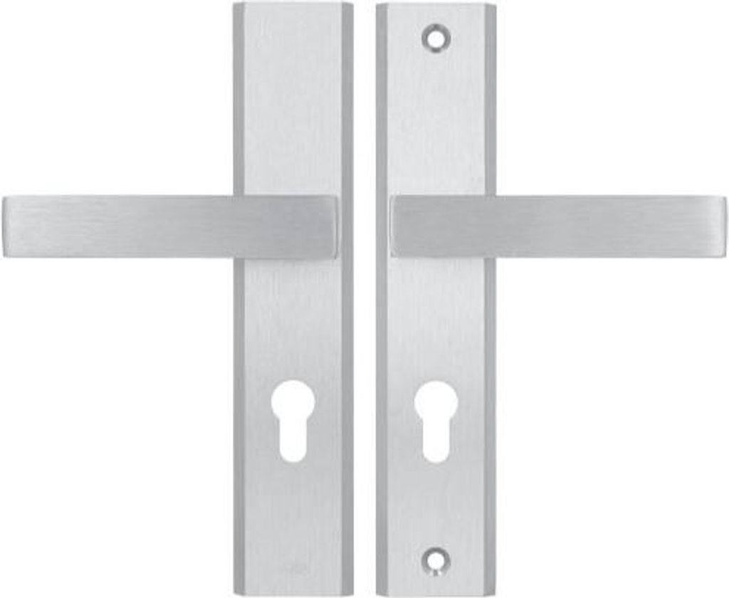 AXA Haga ++ 72 WB Türgriff, Farbe F1 - Silber (Türstärke 74-83 mm)
