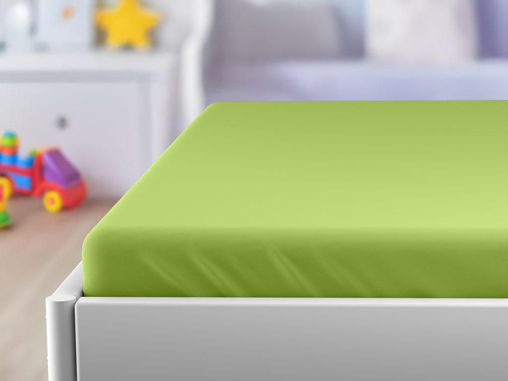 Kinderbettlaken Jersey 60 x 120 cm, grün Produktbild 