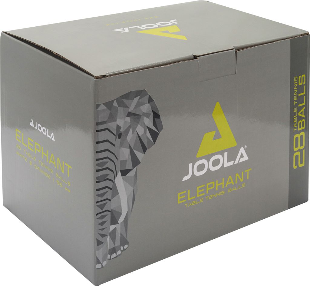 Joola Tischtennisbälle Elephant 55 mm – 28 Stück – Trainingsbälle aus ABS mit Naht – extra groß, langsamer & weniger Spin – ideal für ...