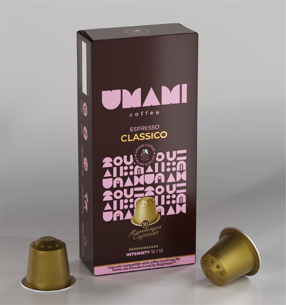 Umami Coffee - Classico Espresso Kapseln – Intensiver Geschmack – 100% Kompatibel mit Nespresso