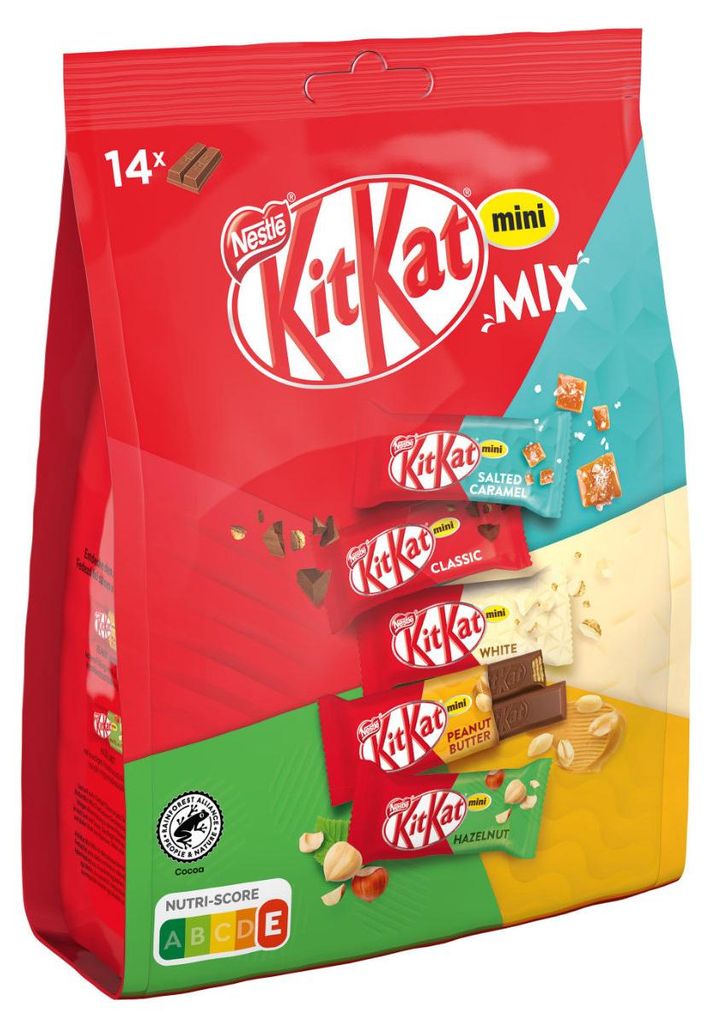 KitKat Mini Mix 14 balených křupavých oplatek s náplní 197g Obrázek produktu 