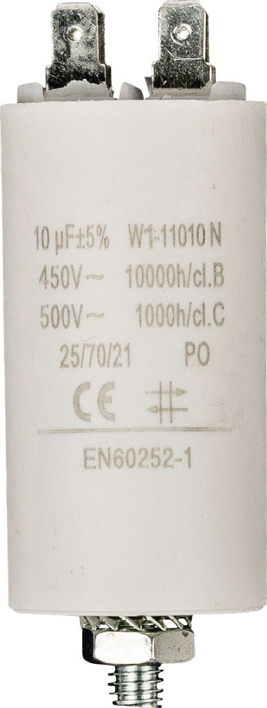 Kapacitor 450V + Earth 10.0uf / 450 v + Aarde Image du produit 