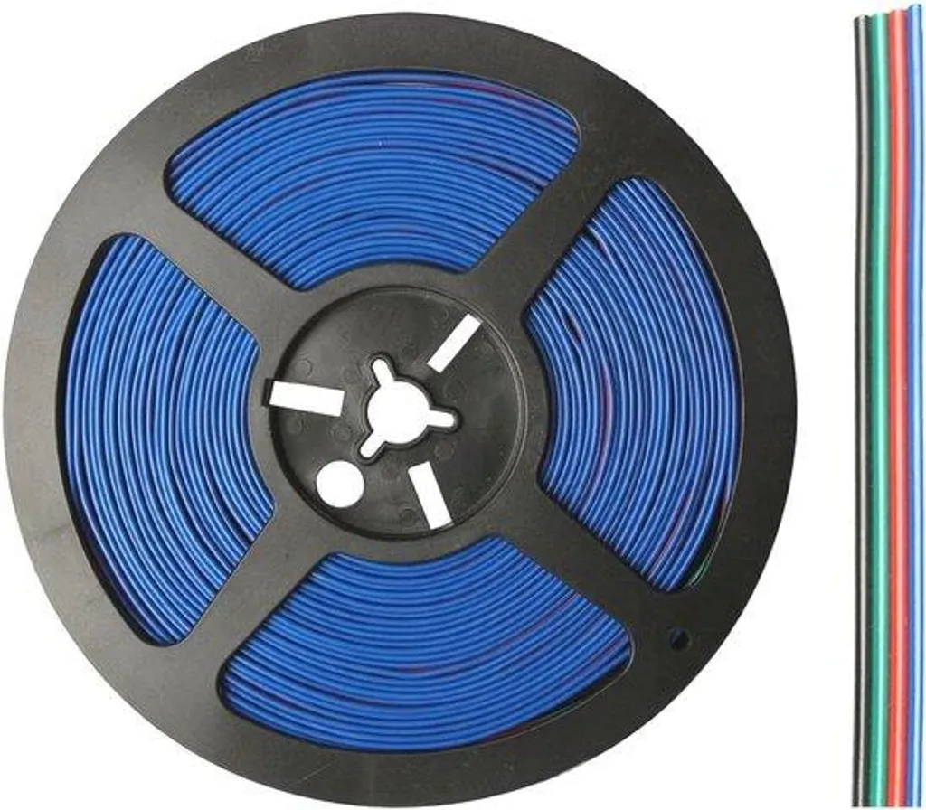 Câble 4 broches 10m pour ruban LED RGB 3528 5050 - Extension flexible
