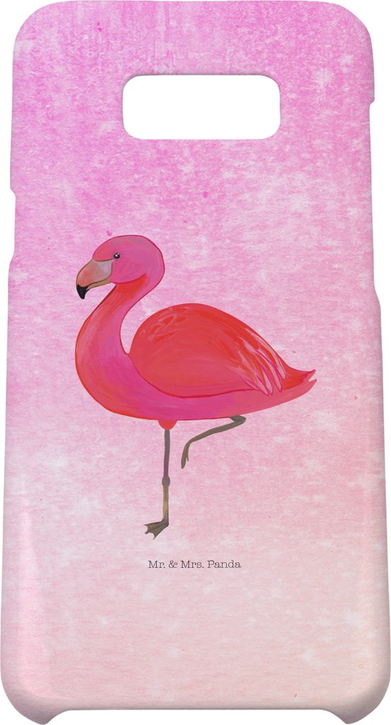 Mr. & Mrs. Panda Samsung Galaxy S8 plus Handyhülle Flamingo Classic - Aquarell Pink - Geschenk, Handycover, Freundin, Hülle, Stolz, Freundinnen, ...