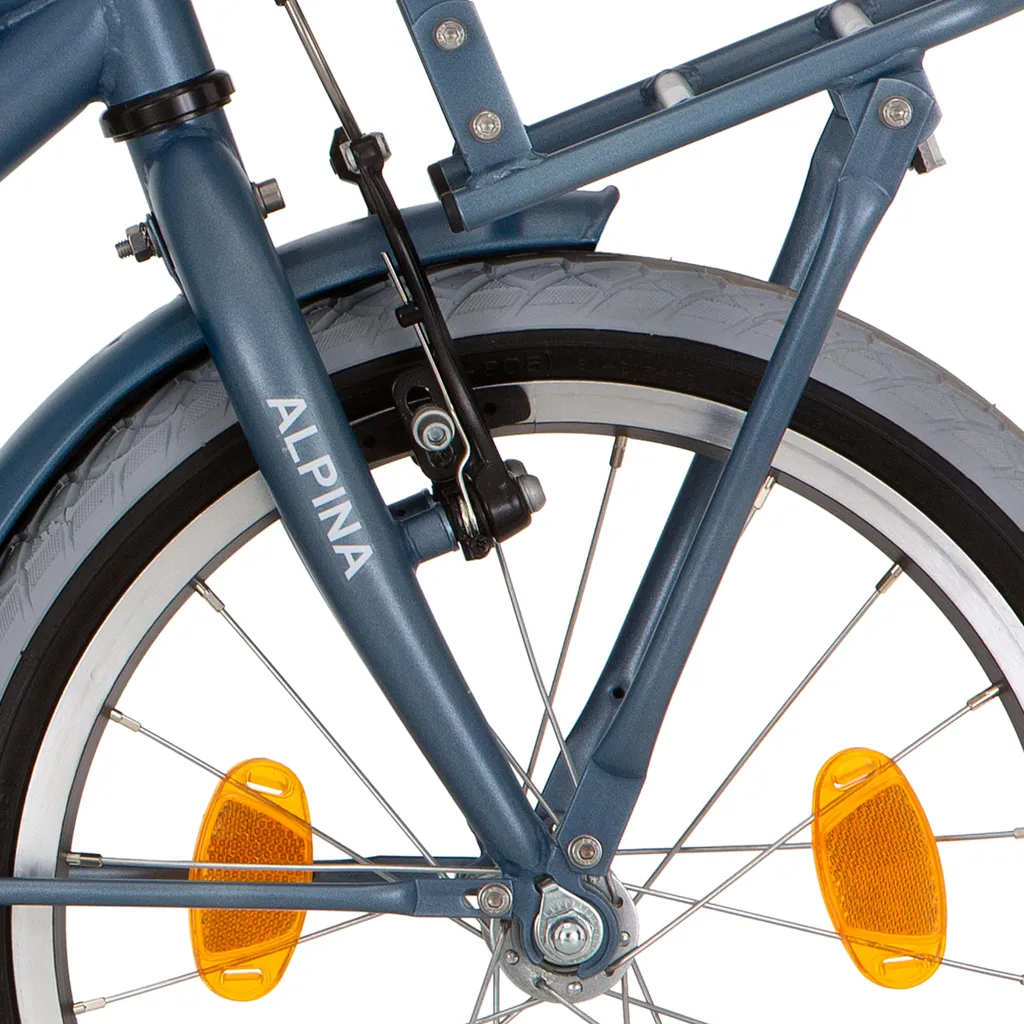 Fourche de vélo 16 pouces Alpina Cargo J rigide bleu mat pour enfant