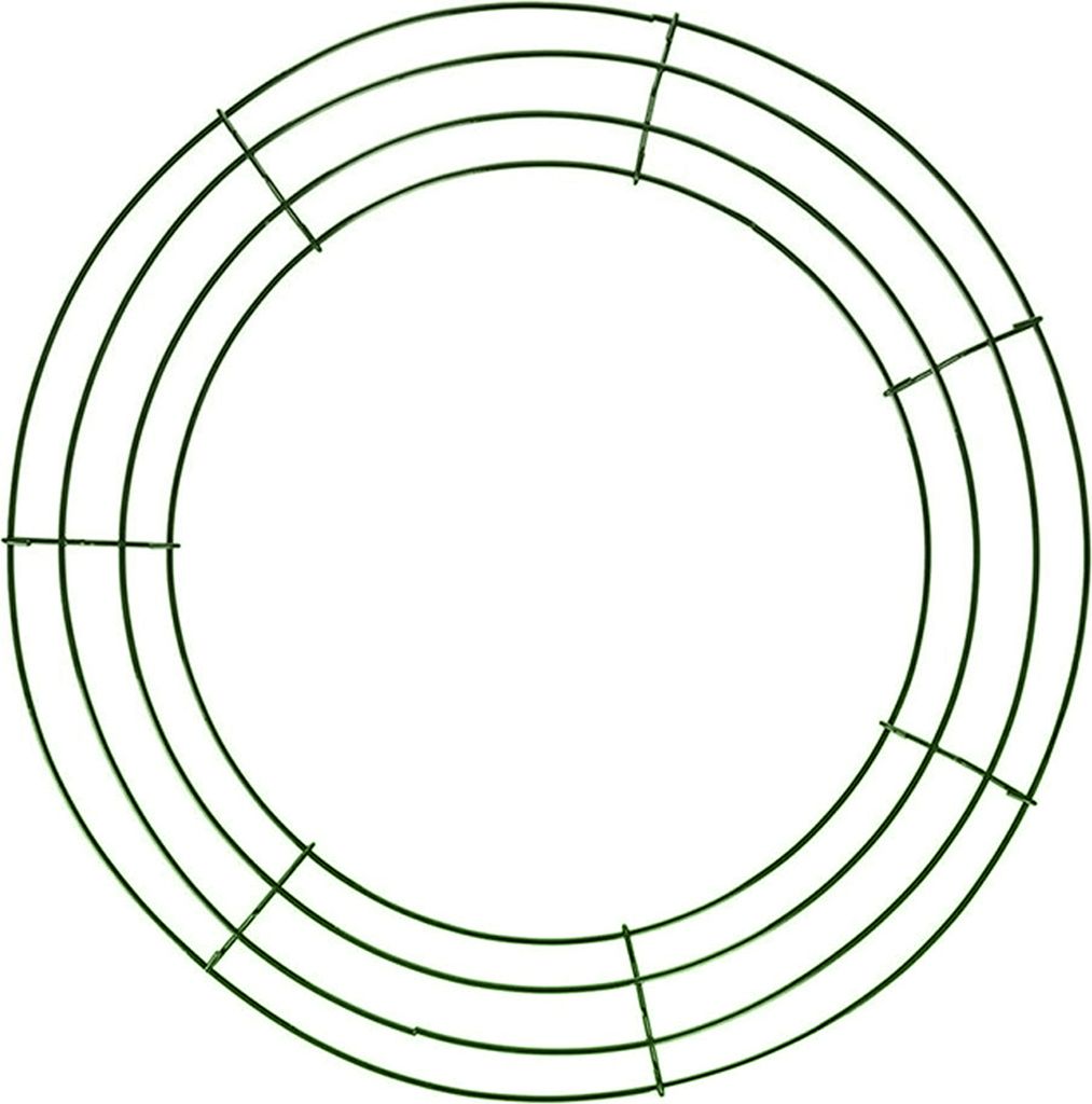 Runde Weihnachtsmetall -Eisenkranzring -Rahmen DIY Hochzeit Weihnachtsfeier Partytür Dekoration-Grün ,Größen:40cm