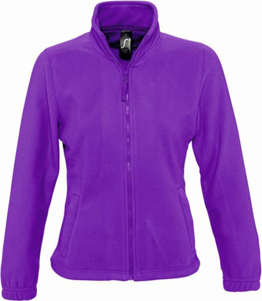 SOLS Damen North Fleece-Jacke mit durchgehendem Reißverschluss PC344 (M) (Dunkelviolett)