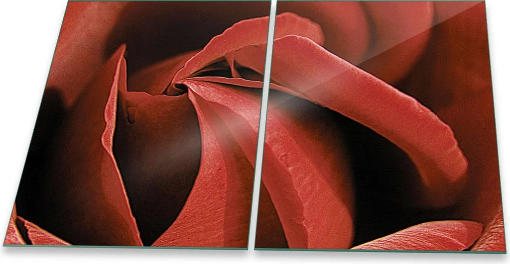 Set 2 Coprifornelli Vetro 40x52cm Abstract Red | Protezione e Igiene