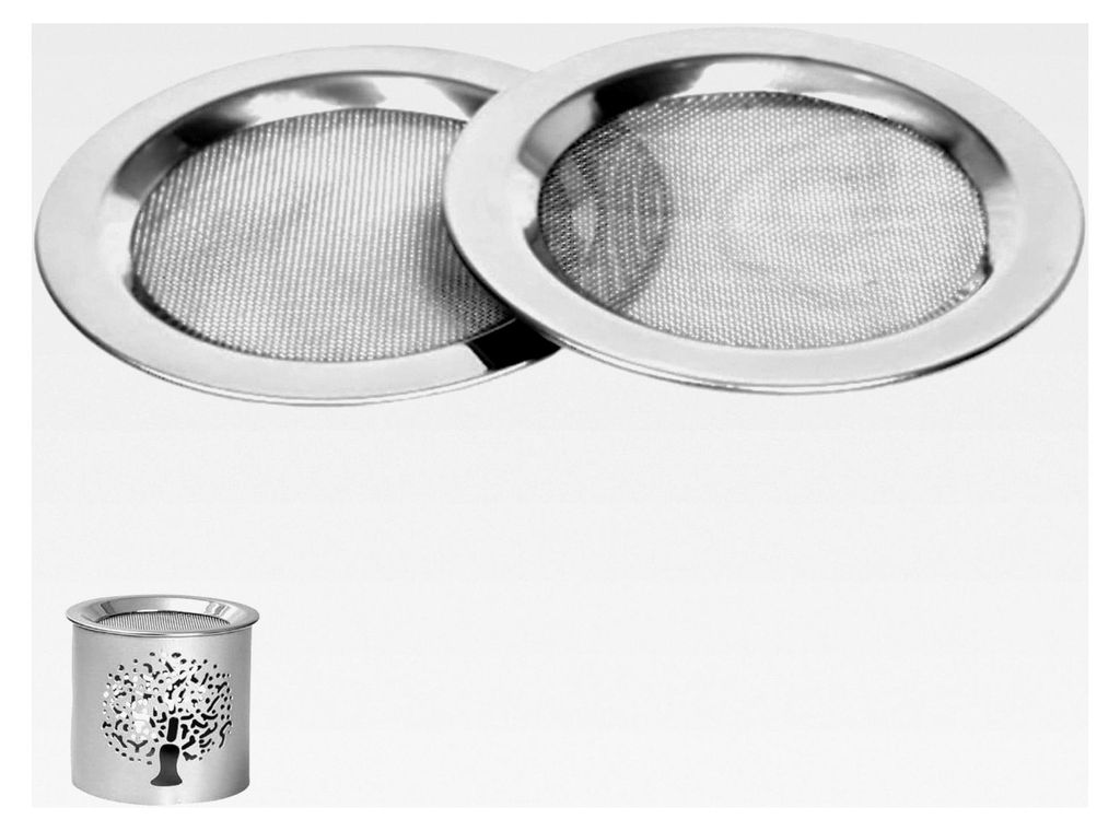 2 Stück Räuchersiebe aus Edelstahl für Duftlampen und Räucherstövchen, hitzebeständig, Ø 10 cm