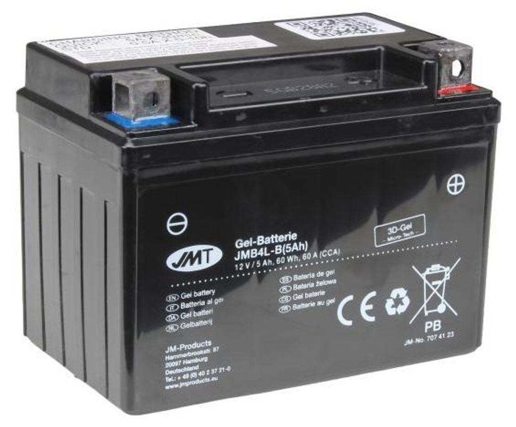 Gel Batterie JMT YB4L-B 5A JMB4L-B(5AH) GEL wartungsfrei