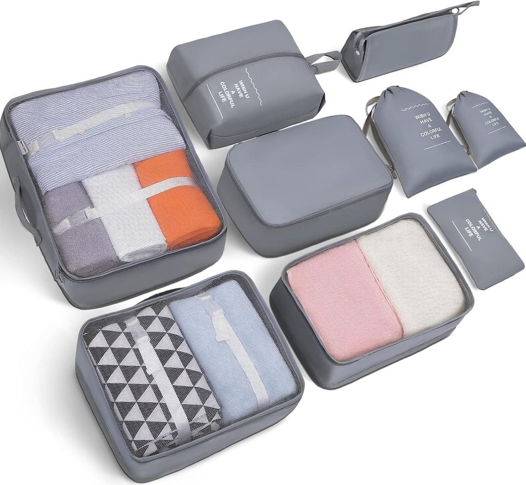 9er Set Koffer Organizer, Kofferorganizer, Koffer Gepäck Produktbild 