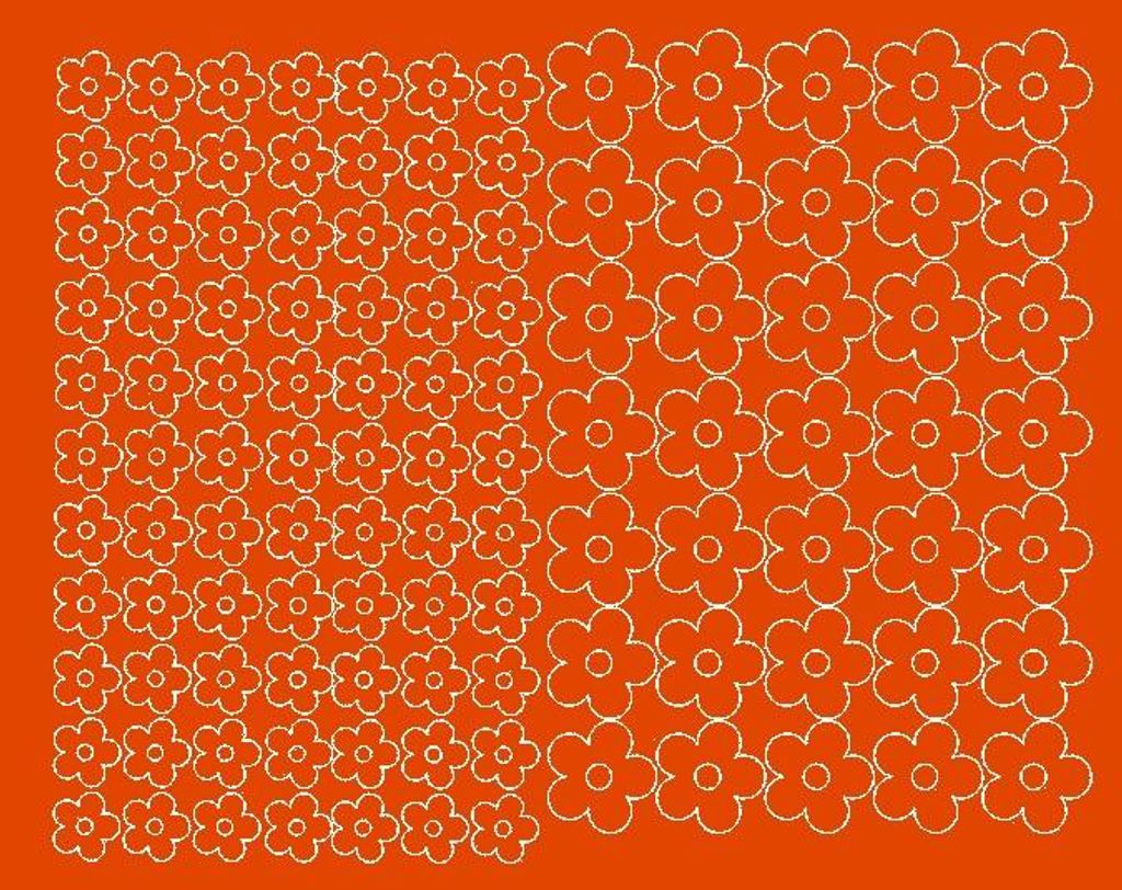 Aufkleber für Fahrradhelme, Blumenmotiv, 112 Stück, orange matt