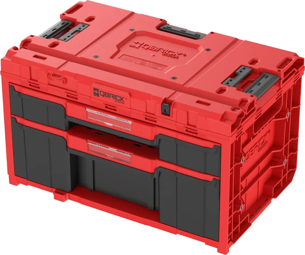 Boîte à outils Ultra HD robuste Qbrick System ONE Drawer 2 Plus 2.0 Red
