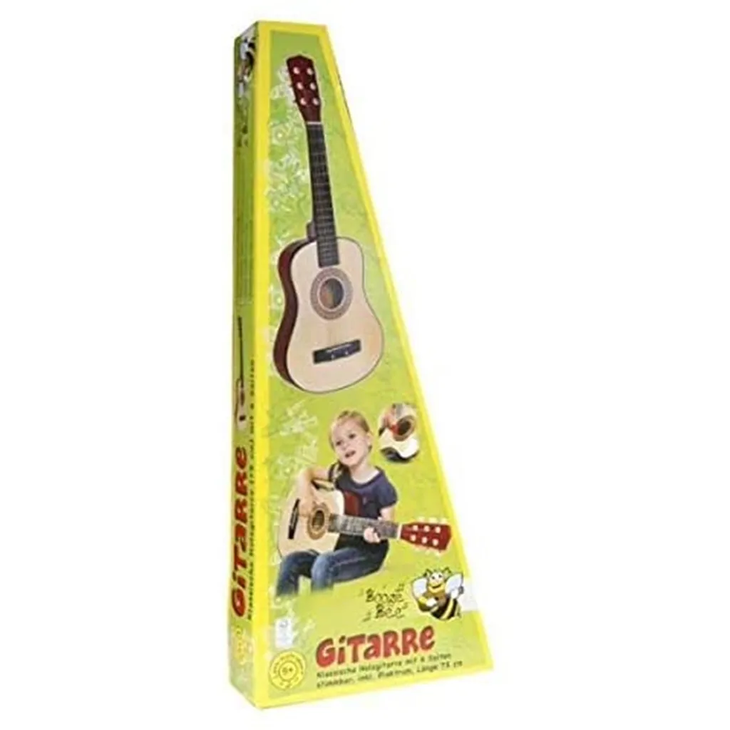 Guitare 6 cordes en bois 75 cm Boogie Bee avec finition naturelle