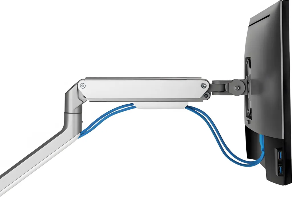 Bras de moniteur articulé SolidHand-DS01 argenté, support d'écran robuste