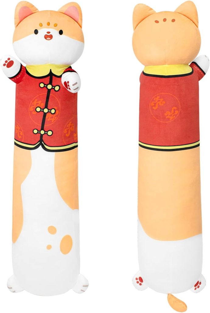 Plüsch-Kissen in Form einer Katze 50cm Orange Perfektes Geschenk