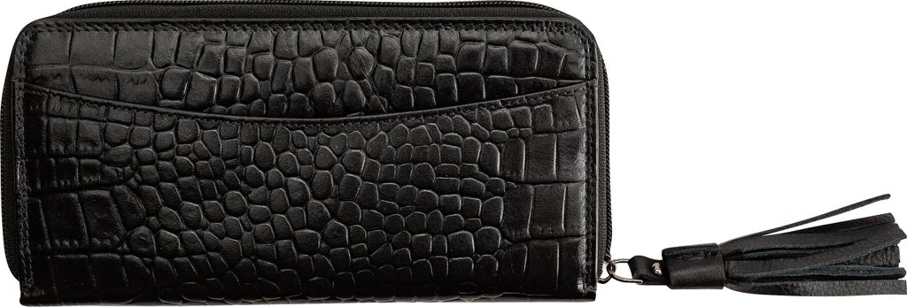 Josephine Osthoff Geldbörse Damen Leder Länglich Portemonnaie mit Reißverschluss KleinGeldbörse Kreditkartenetui RFID-Schutz Geldbeutel mit Mü...