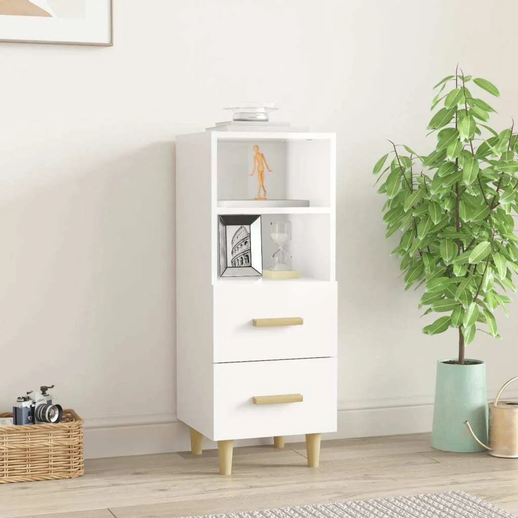Mobiletto Maison Exclusive Bianco Lucido 90cm - Organizer Multiuso