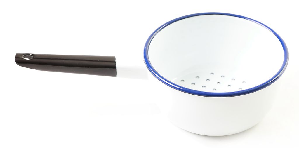 sieb mit Griff 16cm Durchmesser 1,5l WHITE/MO Rand