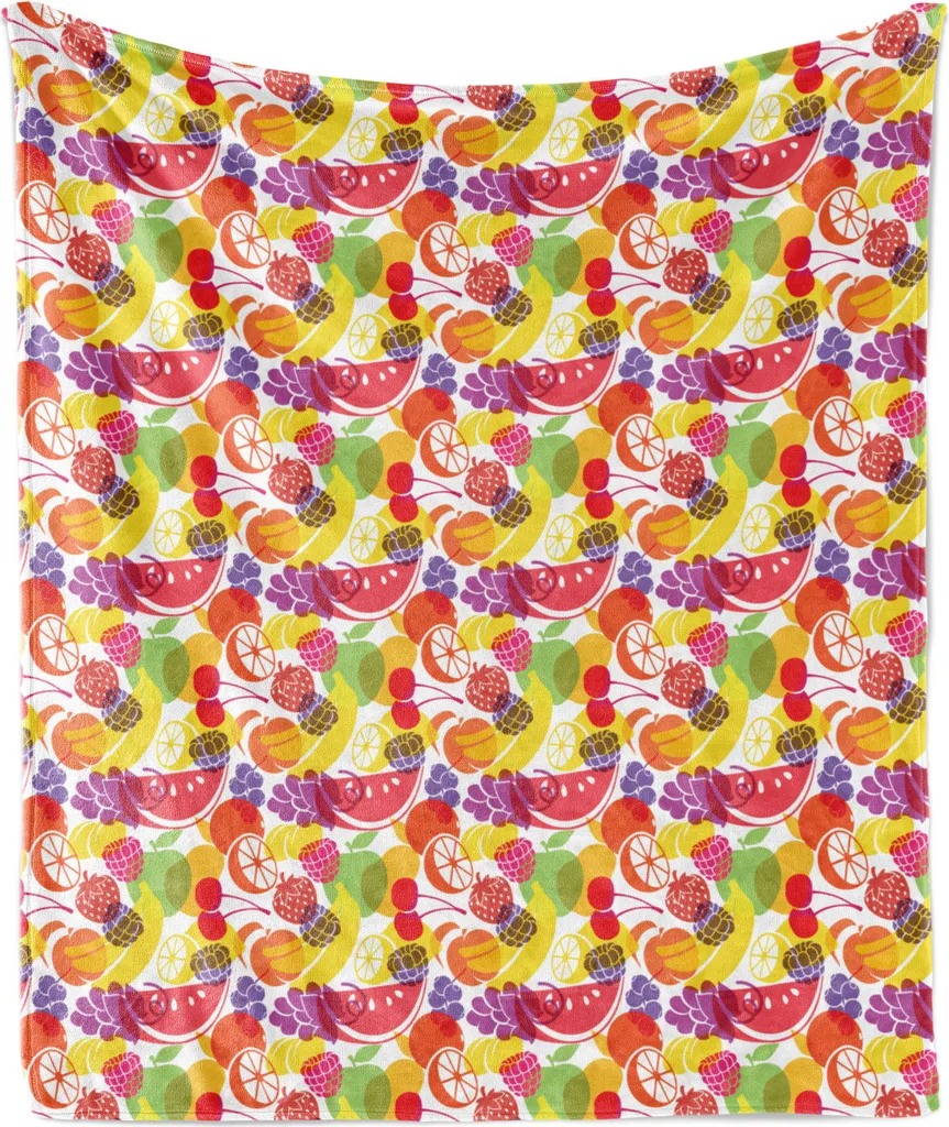 Copriletto Arredo ABAKUHAUS 175x230 cm - Plaid Pile Flanella Frutta