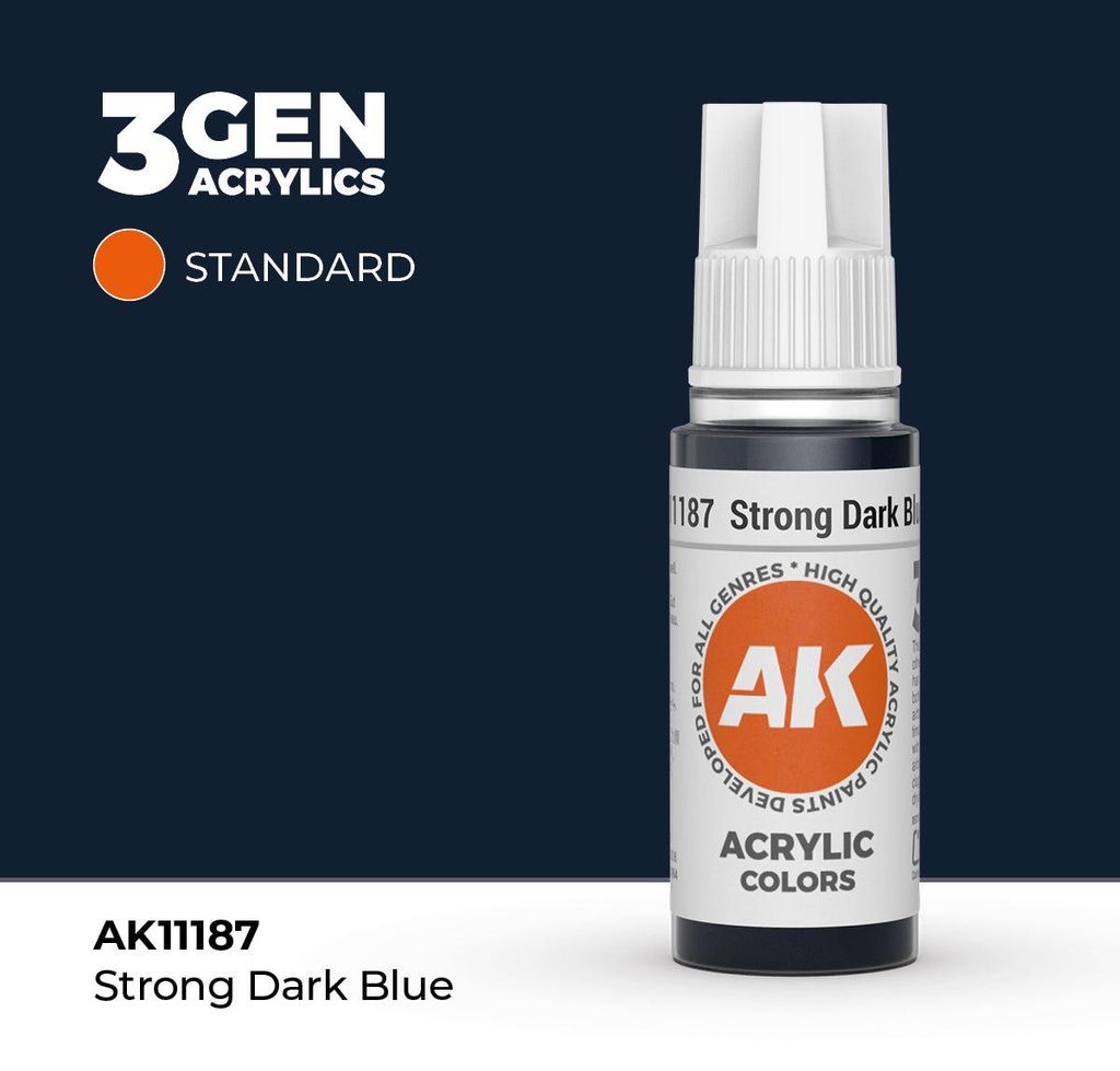 AK Interactive AK11187 - Strong Dark Blue 17ml - Neu