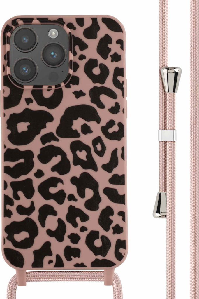 imoshion SilikonHülle design mit Band iPhone 14 Pro Max - Animal Pink