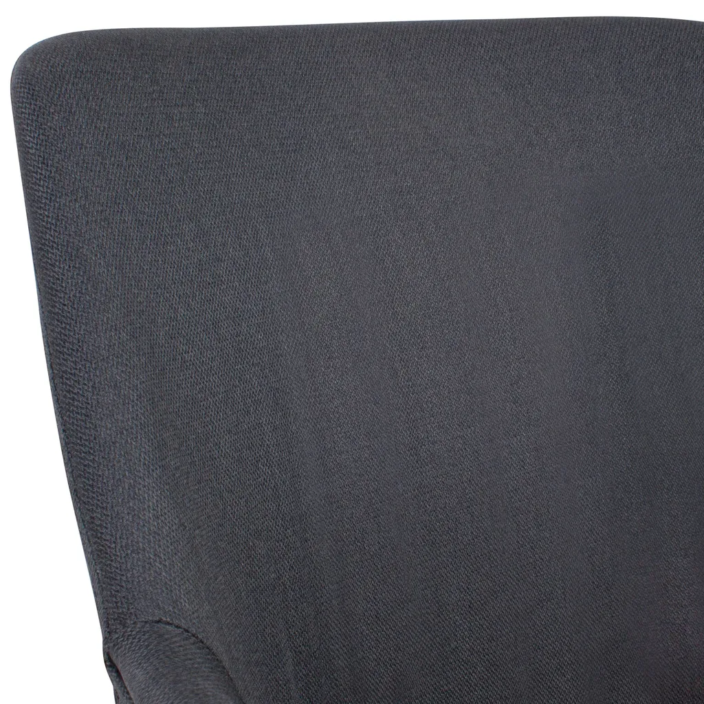 Chaises ergonomiques noires à accoudoirs et structure métal 85cm