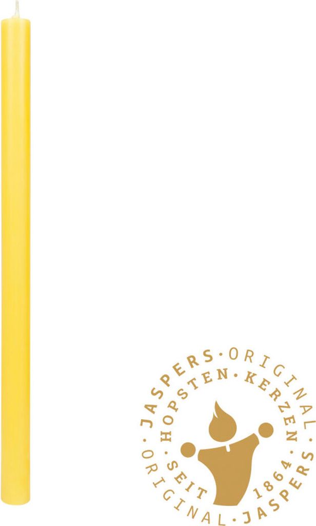 A yellow candle and a circular logo with text and an illustration.