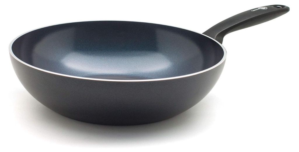GreenPan Torino, Rund, Wok-/Bratpfanne, Schwarz, Keramik, Produktbild 