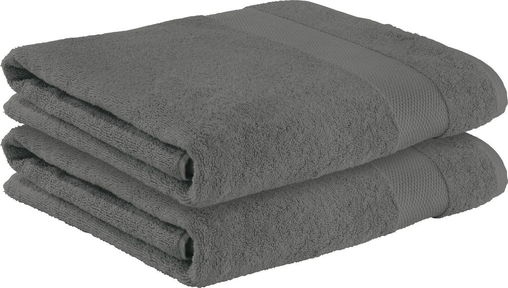 Erwin Müller Badetuch Sindelfingen" 2er-Pack anthrazit 100x150 cm"
