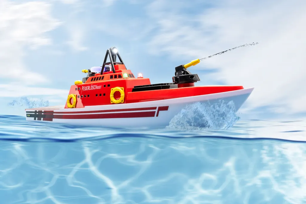 Bateau de Secours Carson RC : Modèle Réduit sans Interférence 100% RTR