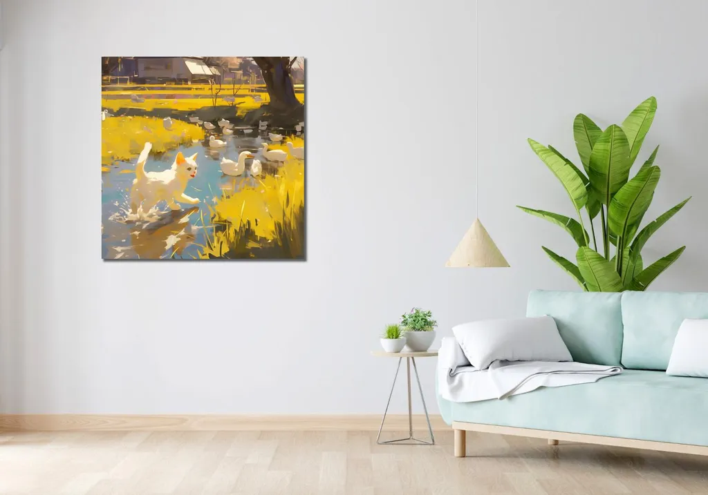 Quadro 90x90 cm Sole in Campagna - Arredamento Materico Artigianale - 2