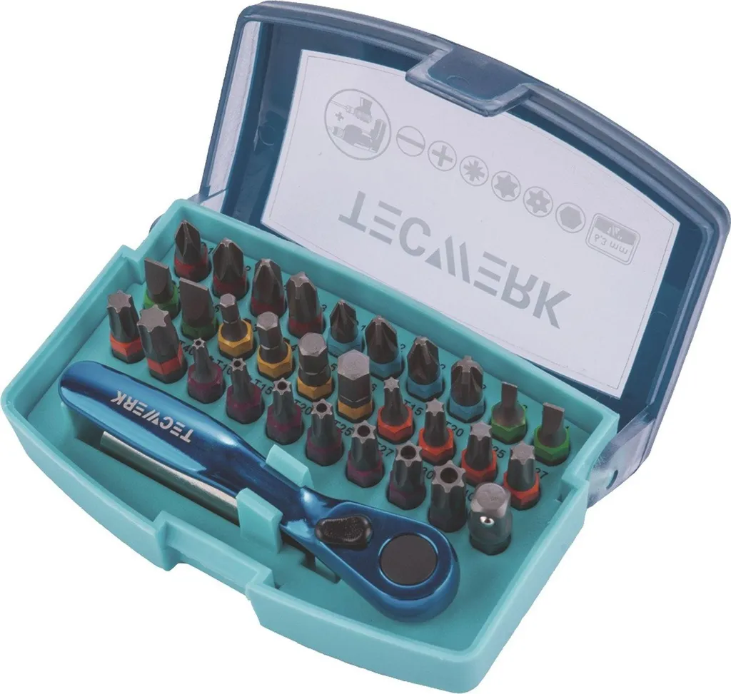 Assortimento di bit 33 pezzi a taglio/PH/PZD/T/6KT./bit a cricchetto