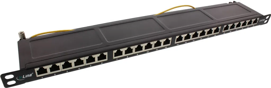 Patch Panel RJ45 24 Porte InLine Nero 1U - Organizzazione Rete Professionale